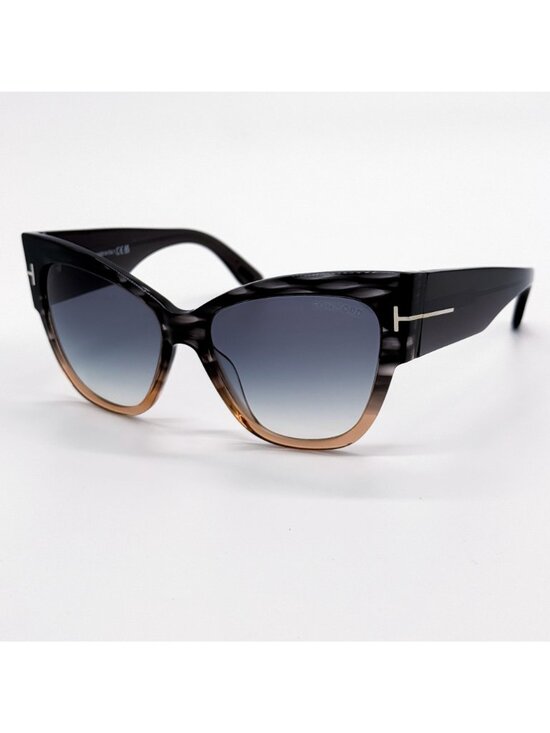NEW TOM FORD ANOUSHKA SUNGLASSES TF371 20B CAT EYE BROWN WOMEN EYEWEAR FT0371 main image 8